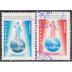 El Salvador A-189/90 1964 II Congreso Eucarístico Nacional usados El Salvador A-189/90 1964 II Congreso Eucarístico Nacional usados