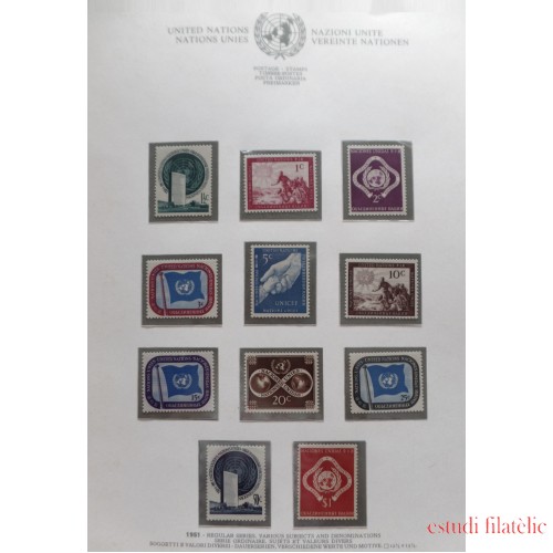 Colección Collection Naciones Unidas 1951 - 1999 MNH