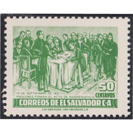 El Salvador 592 1953 132 aniv. de la Independencia MH El Salvador 592 1953 132 aniv. de la Independencia MH