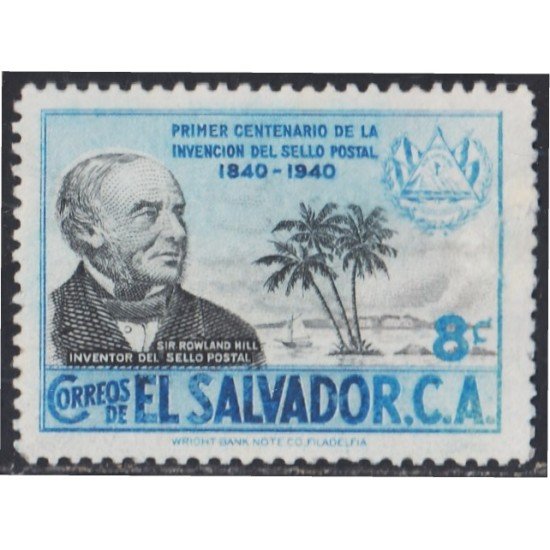 El Salvador 539 1940 100 años de la invención del sello postal MH El Salvador 539 1940 100 años de la invención del sello postal MH