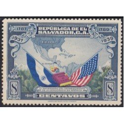 El Salvador 526 1938 150 aniv. de la Constitución de Estados Unidos MH El Salvador 526 1938 150 aniv. de la Constitución de Estados Unidos MH