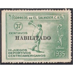 El Salvador 500 1935 III Juegos Deportivos Centroamericanos Habilitado MH El Salvador 500 1935 III Juegos Deportivos Centroamericanos Habilitado MH