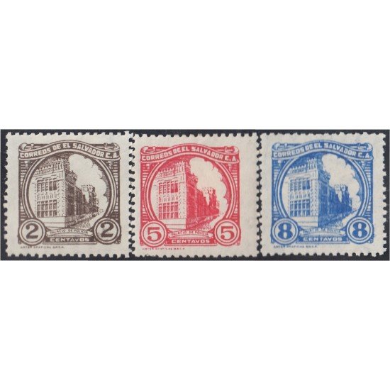 El Salvador 488/90 1934 Serie corriente MH El Salvador 488/90 1934 Serie corriente MH
