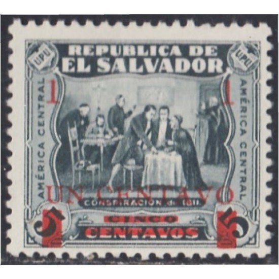 El Salvador 464 1928 Con sobrecarga MH El Salvador 464 1928 Con sobrecarga MH