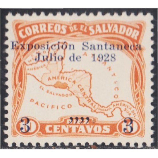 El Salvador 463 1928 Exposición industrial de Santa Ana MH El Salvador 463 1928 Exposición industrial de Santa Ana MH