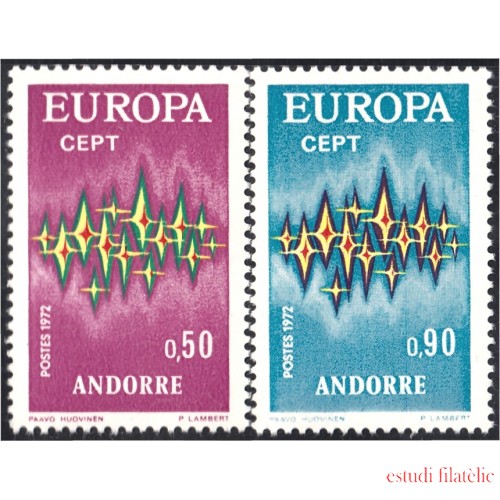 Andorra Francesa 217/18 1972 Europa Cept MNH