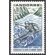 Andorra Francesa 196 1969 Campeonato del mundo de Canoa Kayak MNH