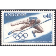 Andorra Francesa 190 1968 Juegos Olímpicos de México MNH