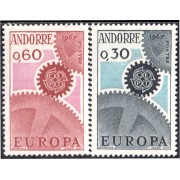 Andorra Francesa 179/80 1967 Europa Cept MNH
