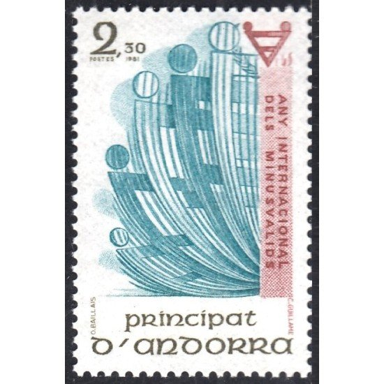 Andorra Francesa 299 1981 Año Internacional de los minusvalidos MNH Andorra Francesa 299 1981 Año Internacional de los minusvalidos MNH