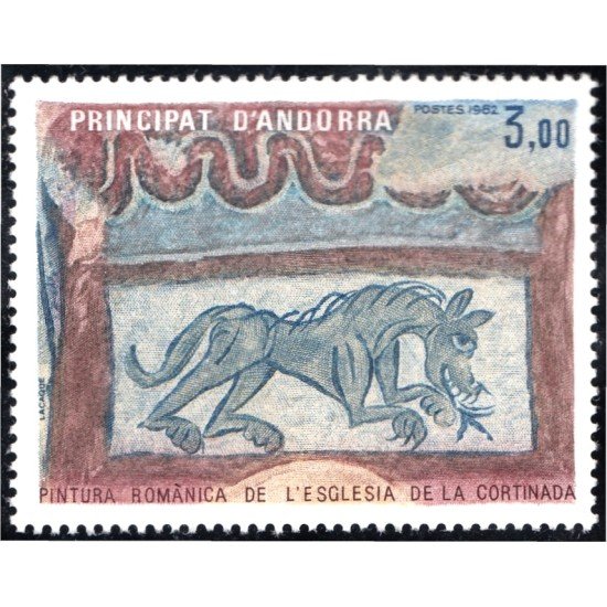 Andorra Francesa 305 1982 Pintura románica de la iglesia de La Cortinada MNH Andorra Francesa 305 1982 Pintura románica de la iglesia de La Cortinada MNH