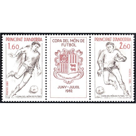 Andorra Francesa 302A 1982 Copa del mundo de Fútbol MNH Andorra Francesa 302A 1982 Copa del mundo de Fútbol MNH