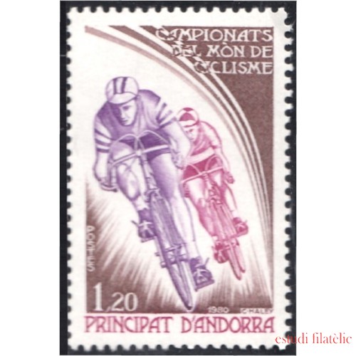 Andorra Francesa 288 1980 Campeonato del mundo de Ciclismo MNH