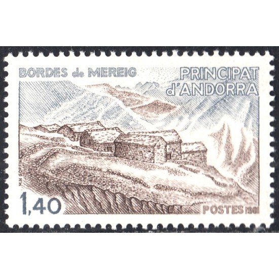 Andorra Francesa 291 1981 Bordes de Mereig MNH Andorra Francesa 291 1981 Bordes de Mereig MNH