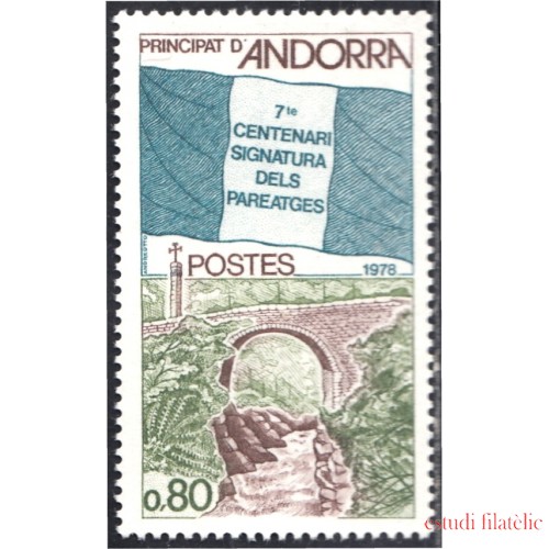 Andorra Francesa 268 1978 7º centenario firma de los pareadges MNH