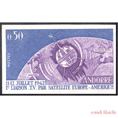 Andorra Francesa 165 1962 T. Espaciales MNH Sin dentar