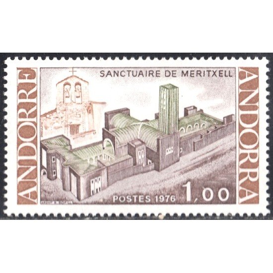 Andorra Francesa 257 1976 Santuario de Meritxell MNH Andorra Francesa 257 1976 Santuario de Meritxell MNH