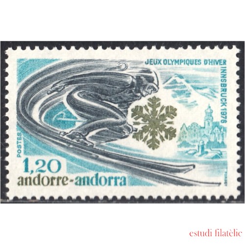 Andorra Francesa 251 1976 Juegos Olímpicos de Insbruck MNH