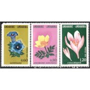 Andorra Francesa 245/47 1975 Flora Flores del valle de Andorra MNH