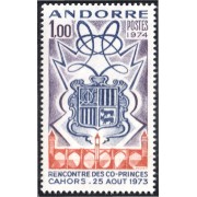 Andorra Francesa 239 1974 Escudo MNH
