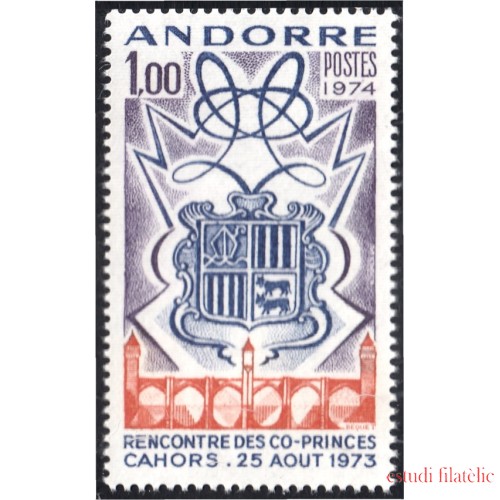 Andorra Francesa 239 1974 Escudo MNH