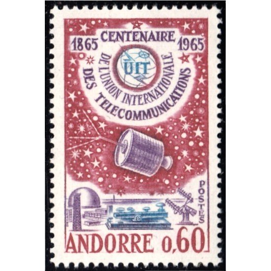 Andorra Francesa 173 1965 Unión Internacional de Telecomunicaciones MNH