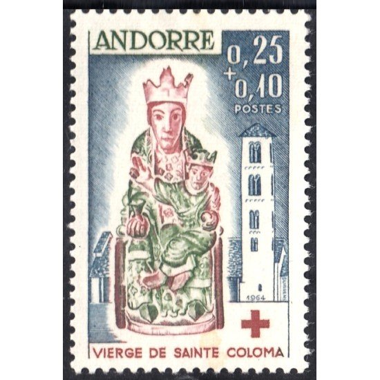 Andorra Francesa 172 1964 Virgen de Sta Coloma MNH Andorra Francesa 172 1964 Virgen de Sta Coloma MNH