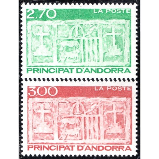 Andorra Francesa 472/73 1996 Escudo primitivo del Valles  MNH