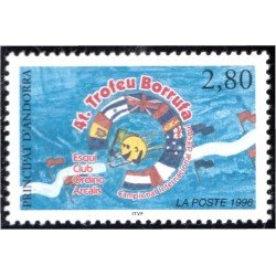 Andorra Francesa 467 1996 Trofeo Barrufa Campeonato mundial de Esquí MNH Andorra Francesa 467 1996 Trofeo Barrufa Campeonato mundial de Esquí MNH