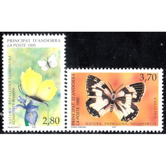 Andorra Francesa 462/63 1995 Mariposas Butterflies MNH Andorra Francesa 462/63 1995 Mariposas Butterflies MNH