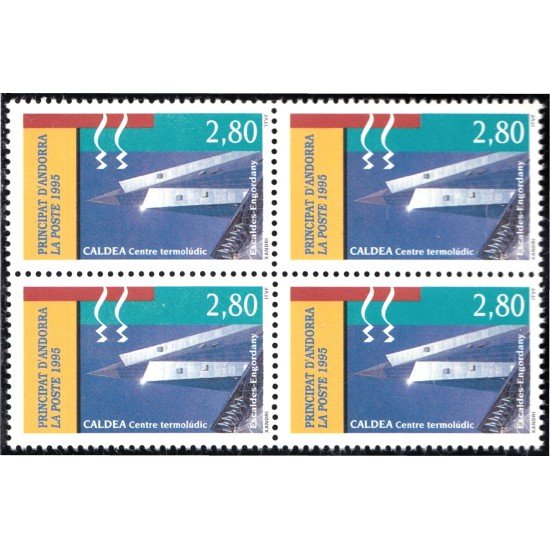 Andorra Francesa 459 Bl.4 1995 Caldea centro termolúdico MNH Andorra Francesa 459 Bl.4 1995 Caldea centro termolúdico MNH