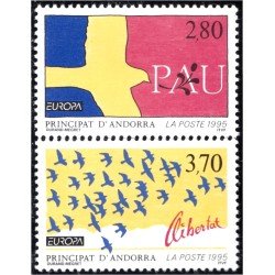 Andorra Francesa 457/58 1995 Europa Paz MNH Andorra Francesa 457/58 1995 Europa Paz MNH