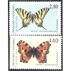 Andorra Francesa 451/52 1994 Mariposas Butterflies MNH Andorra Francesa 451/52 1994 Mariposas Butterflies MNH