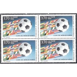 Andorra Francesa 446 Bl.4 1994 Copa del Mundo de Fútbol MNH Andorra Francesa 446 Bl.4 1994 Copa del Mundo de Fútbol MNH