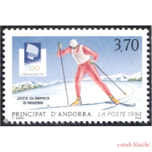 Andorra Francesa 441 1994 Juegos Olímpicos de Invierno MNH