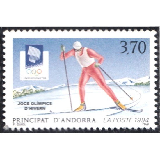Andorra Francesa 441 1994 Juegos Olímpicos de Invierno MNH Andorra Francesa 441 1994 Juegos Olímpicos de Invierno MNH