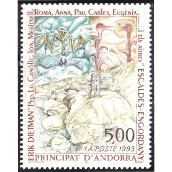 Andorra Francesa 440 1993 Obra Artística de E. Dietman MNH Andorra Francesa 440 1993 Obra Artística de E. Dietman MNH