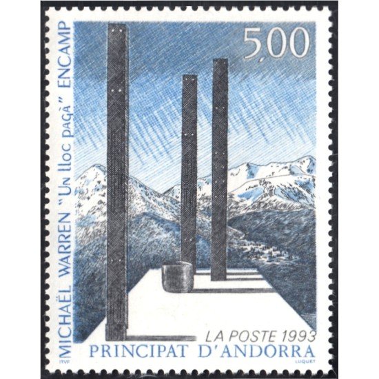 Andorra Francesa 439 1993 Obra Artística de M. Warren MNH Andorra Francesa 439 1993 Obra Artística de M. Warren MNH