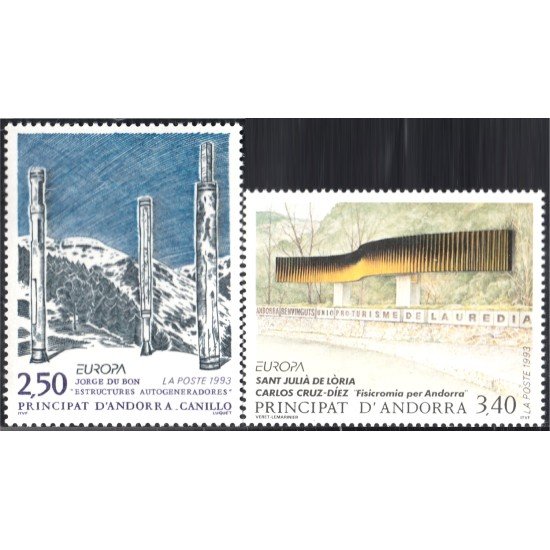 Andorra Francesa 430/31 1993 Turismo en Andorra MNH