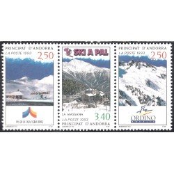Andorra Francesa 427/29A 1993 Estaciones de esquí andorranasMNH Andorra Francesa 427/29A 1993 Estaciones de esquí andorranasMNH
