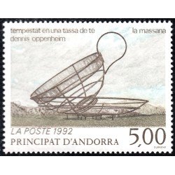 Andorra Francesa 424 1992 Obra Artística de Dennis Oppenheim MNH Andorra Francesa 424 1992 Obra Artística de Dennis Oppenheim MNH
