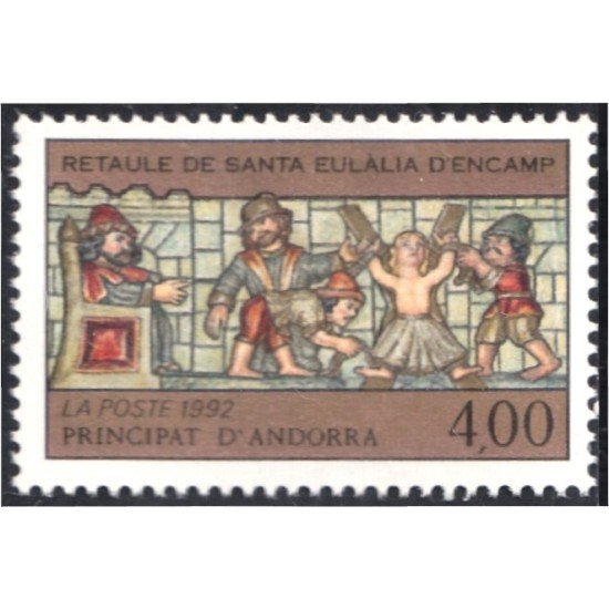 Andorra Francesa 422 1992 Retablo de Santa Eulalia MNH Andorra Francesa 422 1992 Retablo de Santa Eulalia MNH