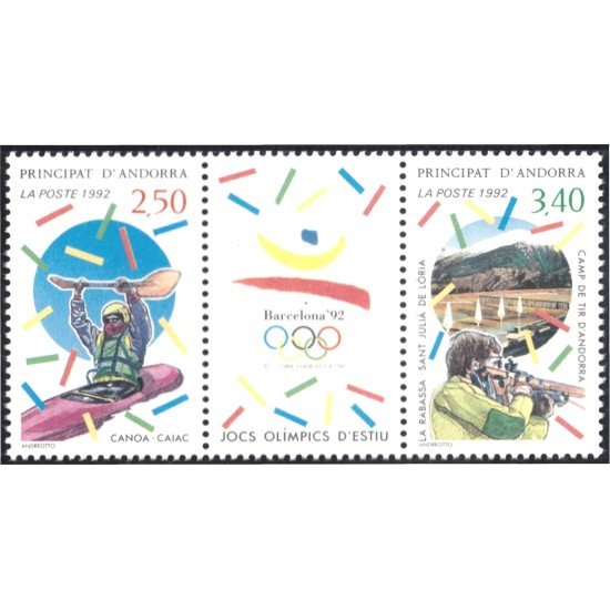 Andorra Francesa 418/19A 1992 Juegos Olímpicos Barcelona 92 MNH Andorra Francesa 418/19A 1992 Juegos Olímpicos Barcelona 92 MNH