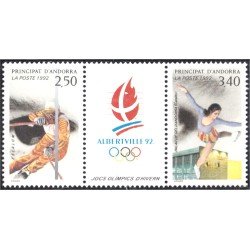 Andorra Francesa 413/14-A 1992 Juegos Olímpicos de Invierno Albertville 92 MNH Andorra Francesa 413/14-A 1992 Juegos Olímpicos de Invierno Albertville 92 MNH