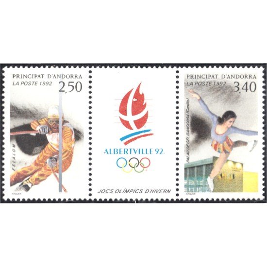 Andorra Francesa 413/14-A 1992 Juegos Olímpicos de Invierno Albertville 92 MNH Andorra Francesa 413/14-A 1992 Juegos Olímpicos de Invierno Albertville 92 MNH