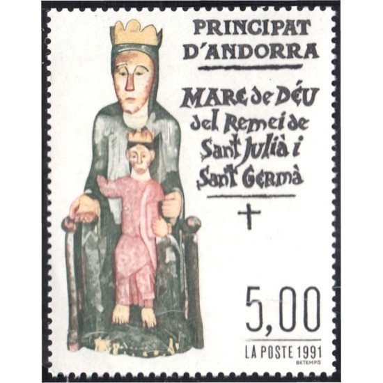 Andorra Francesa 412 1991 Virgen San Julia MNH Andorra Francesa 412 1991 Virgen San Julia MNH