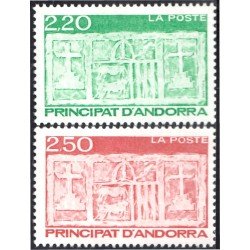Andorra Francesa 410/11 1991 Escudo primitivo del Valles MNH Andorra Francesa 410/11 1991 Escudo primitivo del Valles MNH
