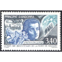 Andorra Francesa 408 1991 Amadeus Mozart MNH Andorra Francesa 408 1991 Amadeus Mozart MNH