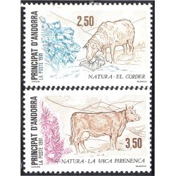 Andorra Francesa 405/06 1991 Animales Cordero Vaca MNH Andorra Francesa 405/06 1991 Animales Cordero Vaca MNH