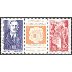 Andorra Francesa 398/99-A 1990 General de Gaulle MNH Andorra Francesa 398/99-A 1990 General de Gaulle MNH